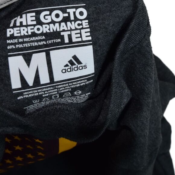 Adidas Go-To Performance Tee Men’s M Gray USA Flag ASU Sun Devils Football Shirt - Picture 5 of 7